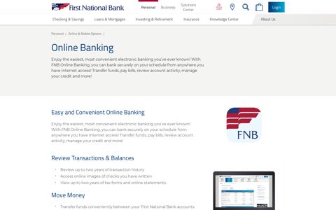 Online Banking | First National Bank