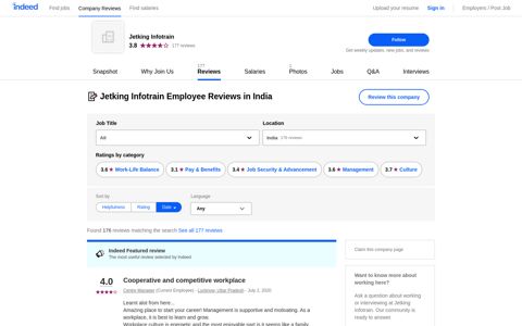 Working at Jetking Infotrain in India: 175 Reviews | Indeed.com