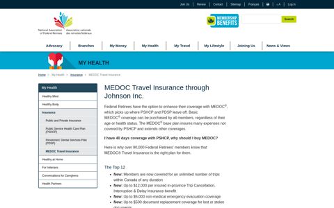 MEDOC Travel Insurance through Johnson Inc. | National ...