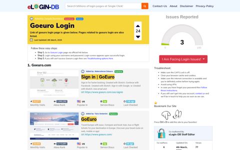 Goeuro Login - A database full of login pages from all over the ...