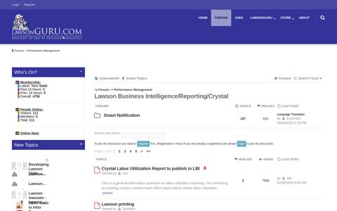 Lawson Business Intelligence/Reporting/Crystal