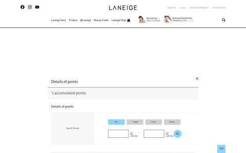 Details of points - Laneige