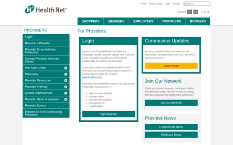 Health Net Oregon For Providers - Health Net of Oregon