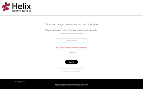 Online Proxy Voting - Helix Energy Solutions Group, Inc. - Login