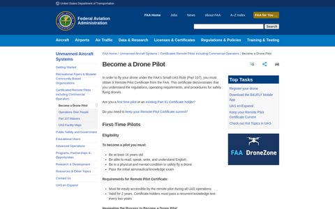 Become a Drone Pilot - FAA