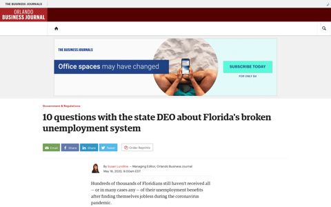 Florida's Department of Economic Opportunity addresses ...