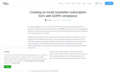 Creating Mailchimp Newsletter GDPR Compliance with Opt-in ...