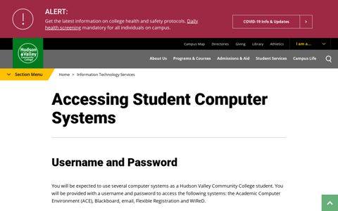 Accessing Student Computer Systems | HVCC