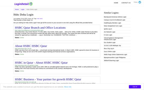 Hsbc Doha Login HSBC Qatar Branch and Office Locations ...
