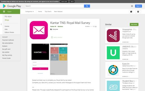 Kantar TNS: Royal Mail Survey - Apps on Google Play