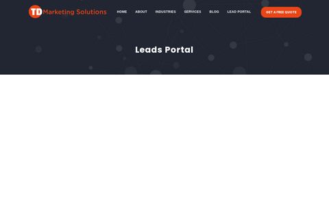 Leads Portal - TD Marketing Solutions
