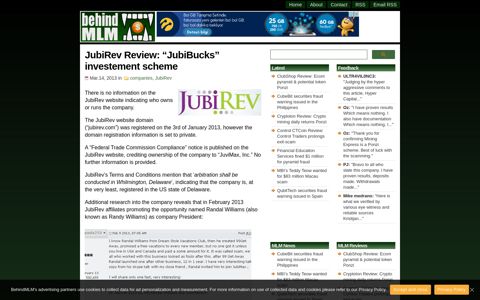 JubiRev Review: "JubiBucks" investement scheme - BehindMLM