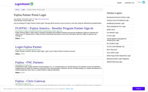 Fujitsu Partner Portal Login FUJITSU : Fujitsu America ...