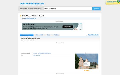 email.charite.de at WI. Connect Portal - Logoff Page