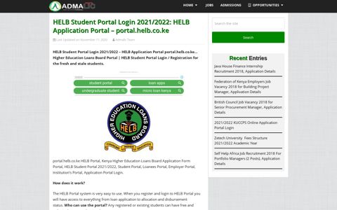 HELB Student Portal Login 2021/2022: HELB Application ...