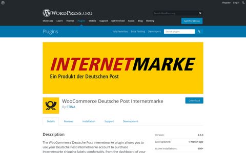 WooCommerce Deutsche Post Internetmarke - WordPress.org