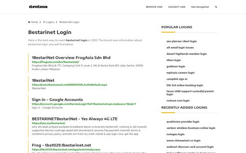 Bestarinet Login ❤️ One Click Access - iLoveLogin
