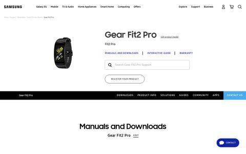 Gear Fit2 Pro | Owner Information & Support | Samsung US