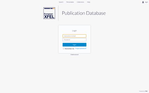 Login - European XFEL Publication Database