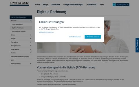 Digitale Rechnung - Energie Graz