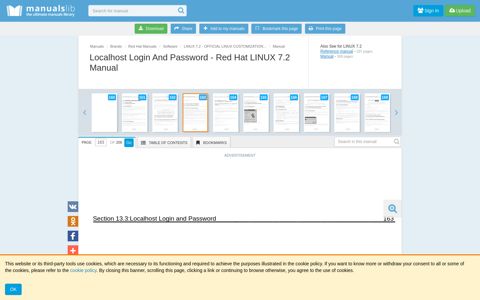 Localhost Login And Password - Red Hat LINUX 7.2 Manual ...