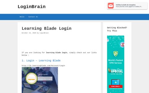 Learning Blade - Login - Learning Blade - LoginBrain
