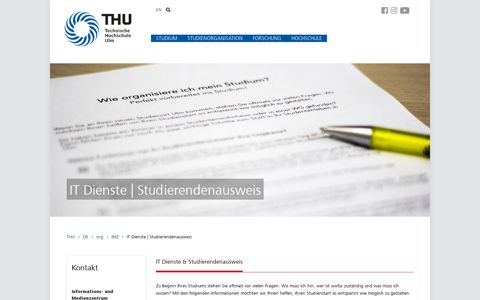 IT Dienste | Studierendenausweis - Hochschule Ulm