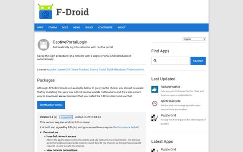 CaptivePortalLogin | F-Droid - Free and Open Source Android ...
