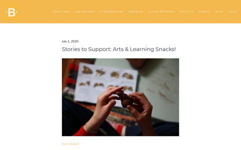 Stories to Support: Arts & Learning Snacks! — Baltimore Corps