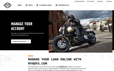 Motorcycle Loan Payment | HDFS | Harley-Davidson USA