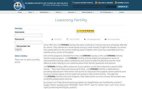 FLASCO / Livestrong Fertility