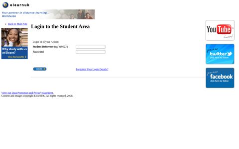 Login to the Student Area - Elearn UK