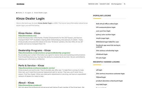 Kinze Dealer Login ❤️ One Click Access - iLoveLogin