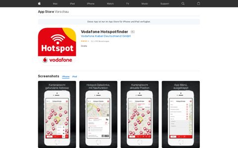 ‎Vodafone Hotspotfinder im App Store