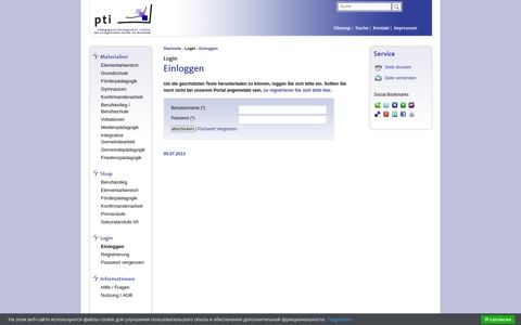 Login - Einloggen - Materialportal des Pädagogisch ... - EKiR.de
