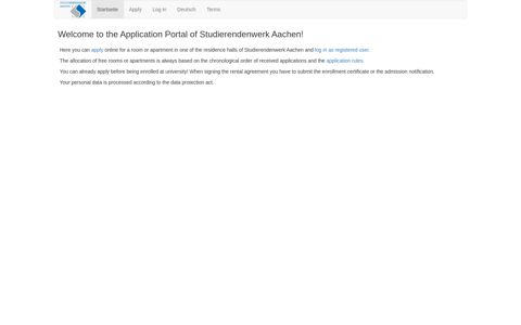 the Application Portal of Studierendenwerk Aachen!