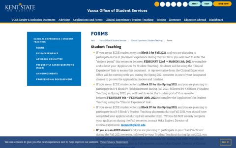 Forms | Kent State University