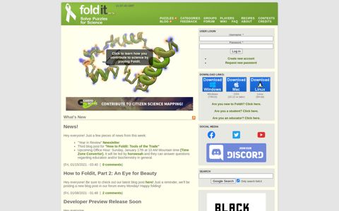 Foldit: Solve Puzzles for Science