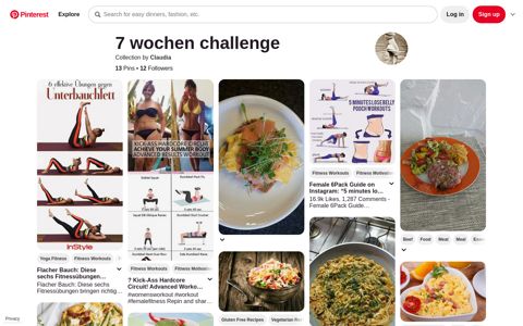 7 Wochen Challenge - Pinterest