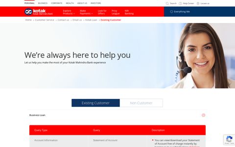 Existing Customer - Kotak Mahindra Bank