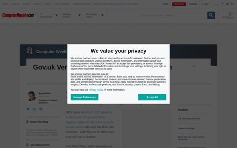 Gov.uk Verify's £40m bill for losing Experian - Computer Weekly