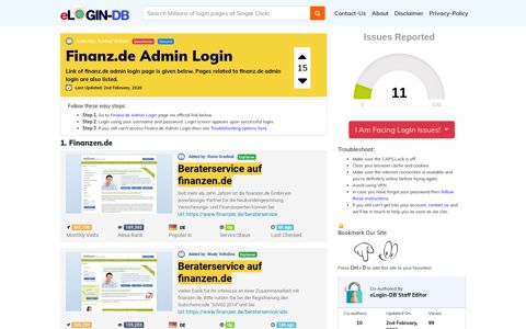 Finanz.de Admin Login - A database full of login pages from ...