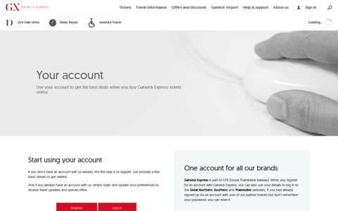 Your account | Gatwick Express