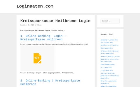 Kreissparkasse Heilbronn - Online-Banking: Login ...