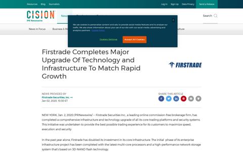 Firstrade Completes Major Upgrade Of Technology and ...