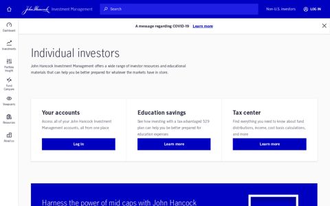 Individual investor resources | John Hancock Investment Mgmt