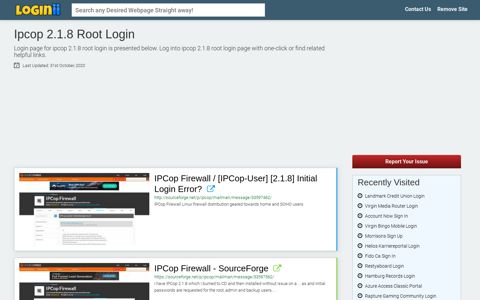 Ipcop 2.1.8 Root Login - Loginii.com