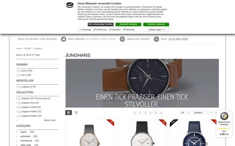 Buy Junghans watches online Juwelier Steiner Shop