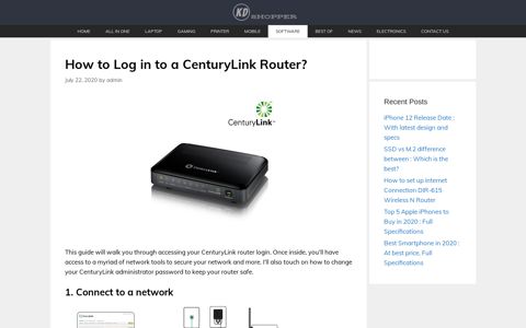 how to Log in to CenturyLink Router - KD - Shopper