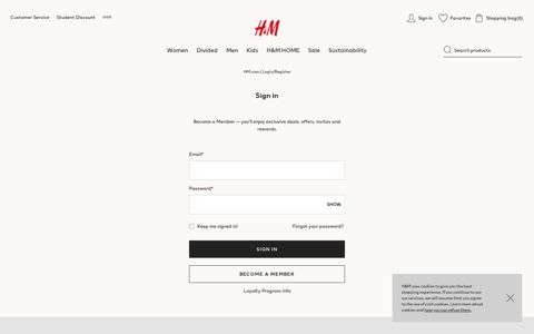 My Account - H&M
